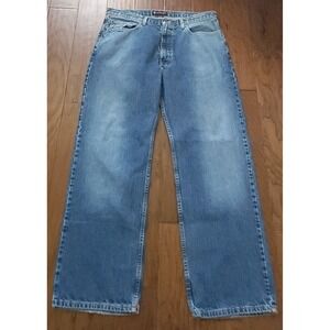 VTG Ralph Lauren Polo Jeans Co Denim Jeans 38x32 Mens BLUE WIDE Straight Leg Y2K